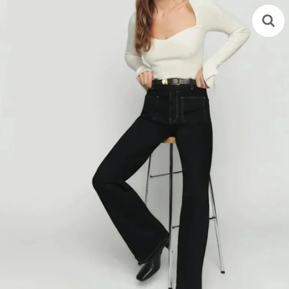 Reformation Alyssa High Rise Wide Leg Long Jeans, Size 32 - Picture 2 of 13